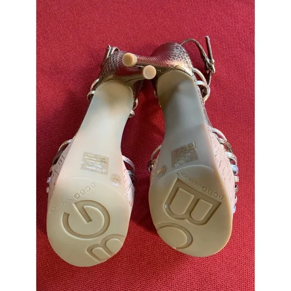 BCBGeneration Santos gold platform sandals, New, 7.5 - Picture 11 of 12